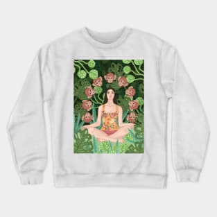 Monkey Mind Meditation Art Print Crewneck Sweatshirt